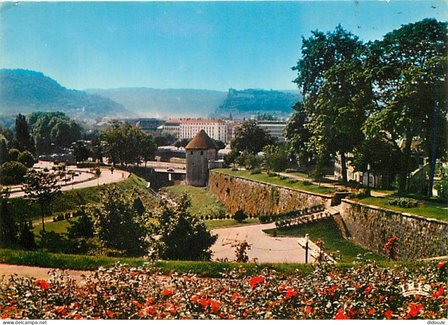 25 - Besançon - Vue Sur Les Remparts Et La Tour De La Pelotte - Fleurs - CPM - Voir Scans Recto-Verso - Besancon