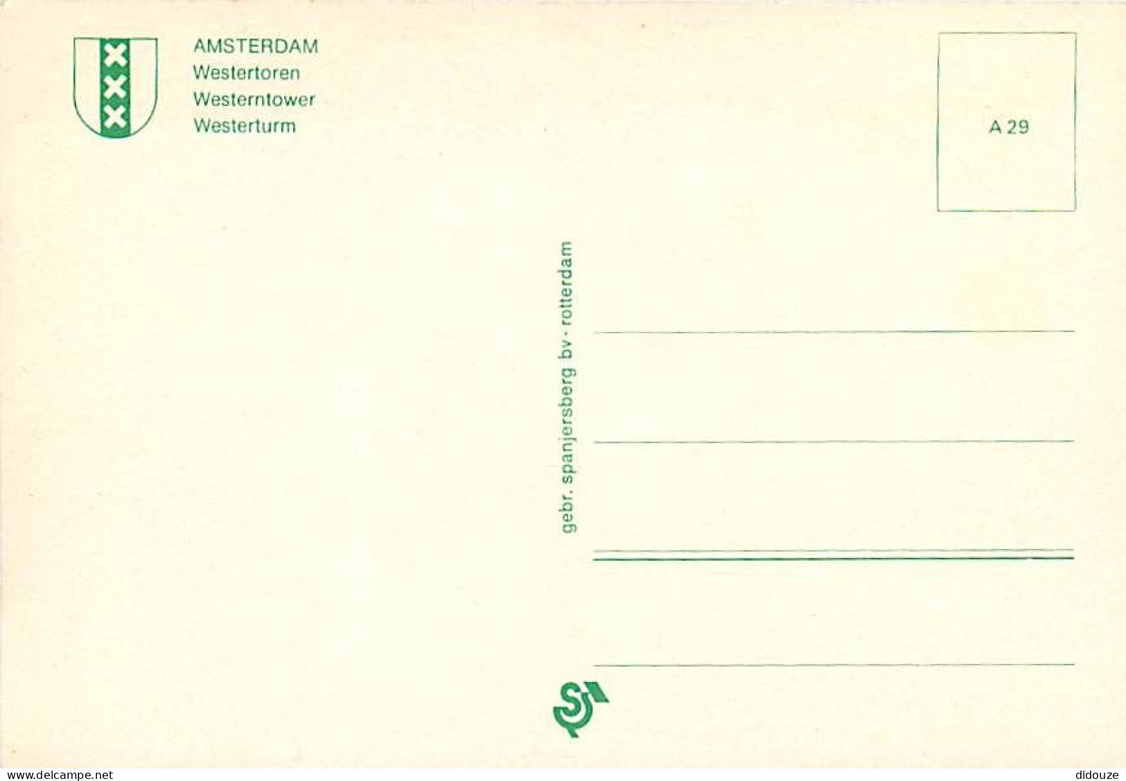 Pays-Bas - Nederland - Amsterdam - CPM - Voir Scans Recto-Verso - Amsterdam