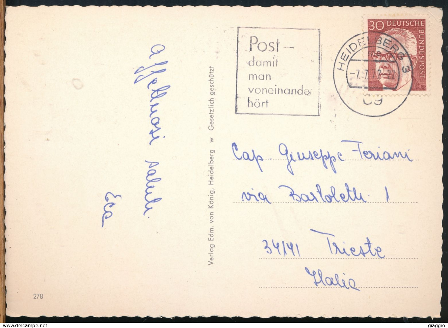 °°° 31071 - GERMANY - GRUSS AUS HEIDELBERG - 1972 With Stamps °°° - Heidelberg