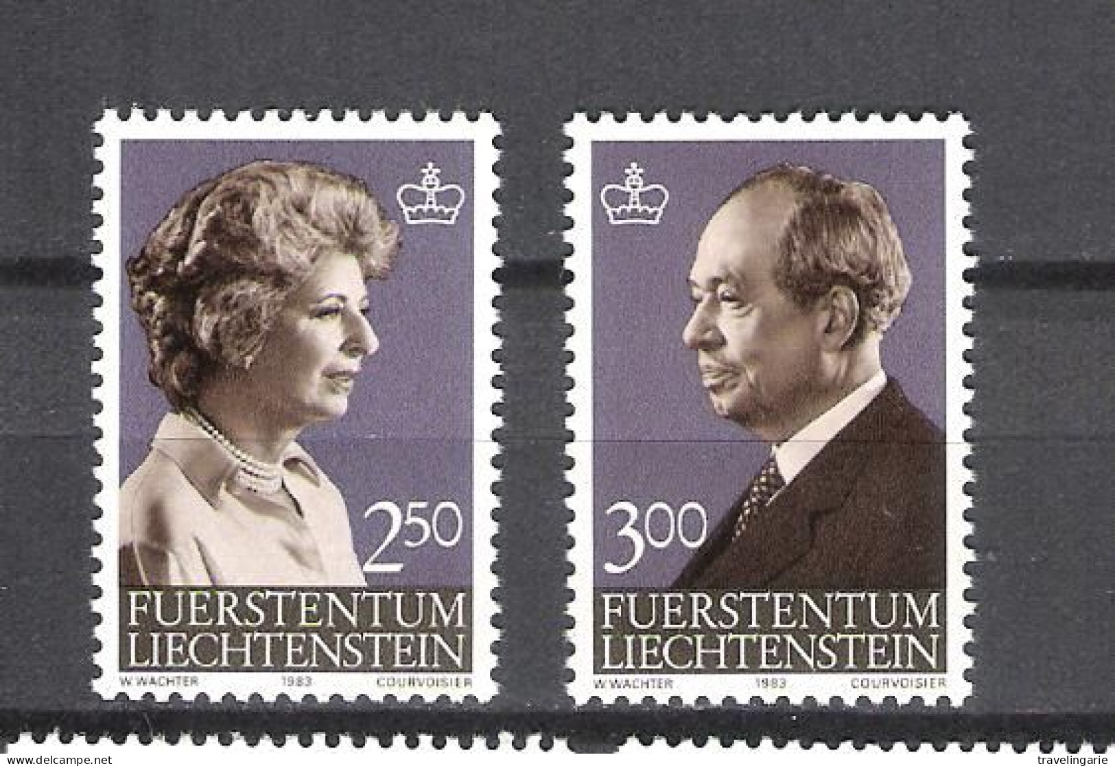 Liechtenstein 1983 Portraits Of Prince And Princess MNH ** - Case Reali