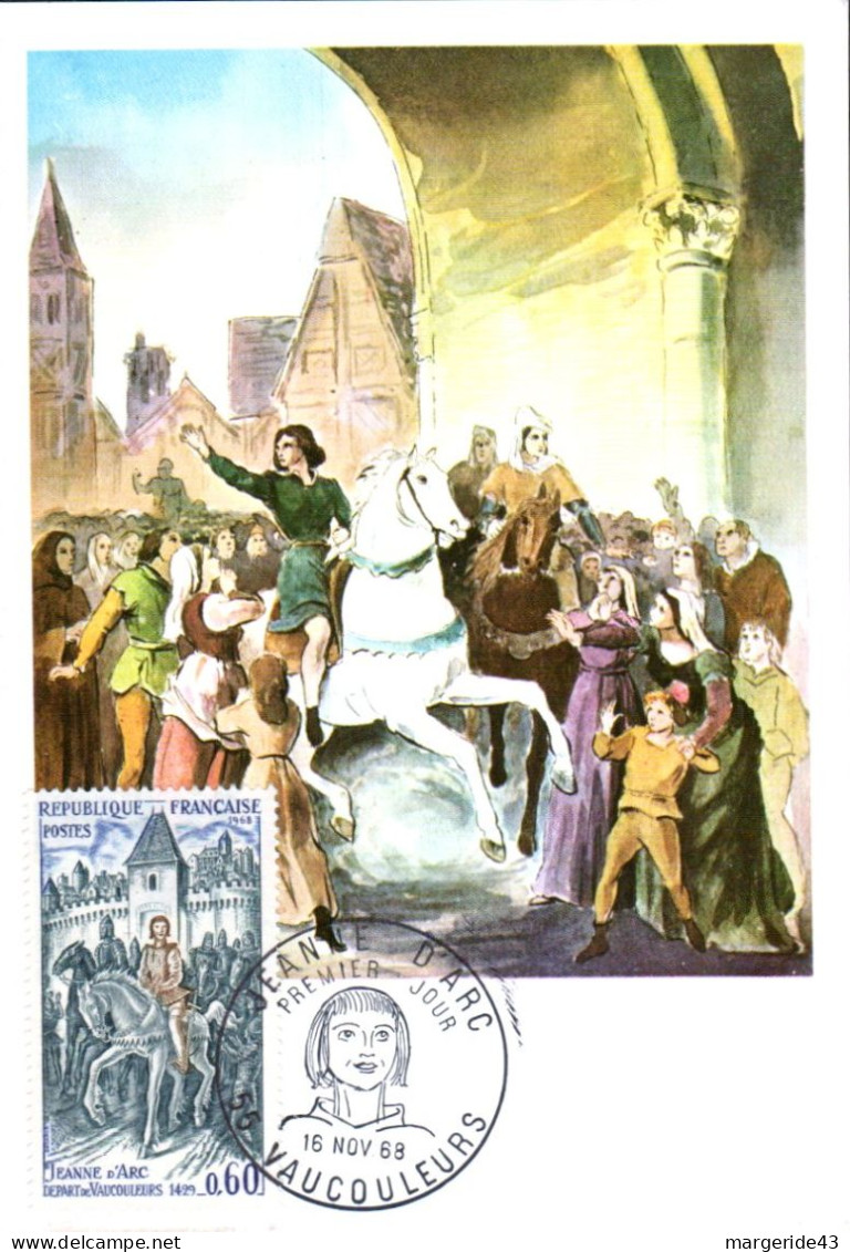 CARTE MAXIMUM 1968 JEANNE D'ARC - 1960-1969