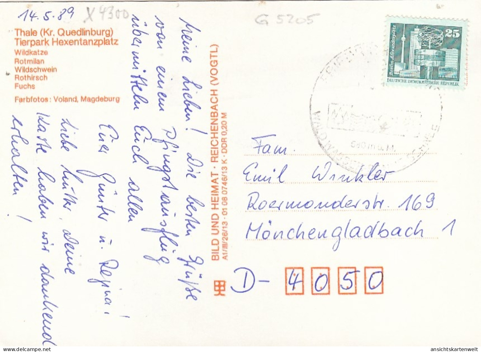 Quedlinburg, Harz, Tiere Hexentanzplatz, Mehrbildkarte Gl1938 #G5205 - Sonstige & Ohne Zuordnung