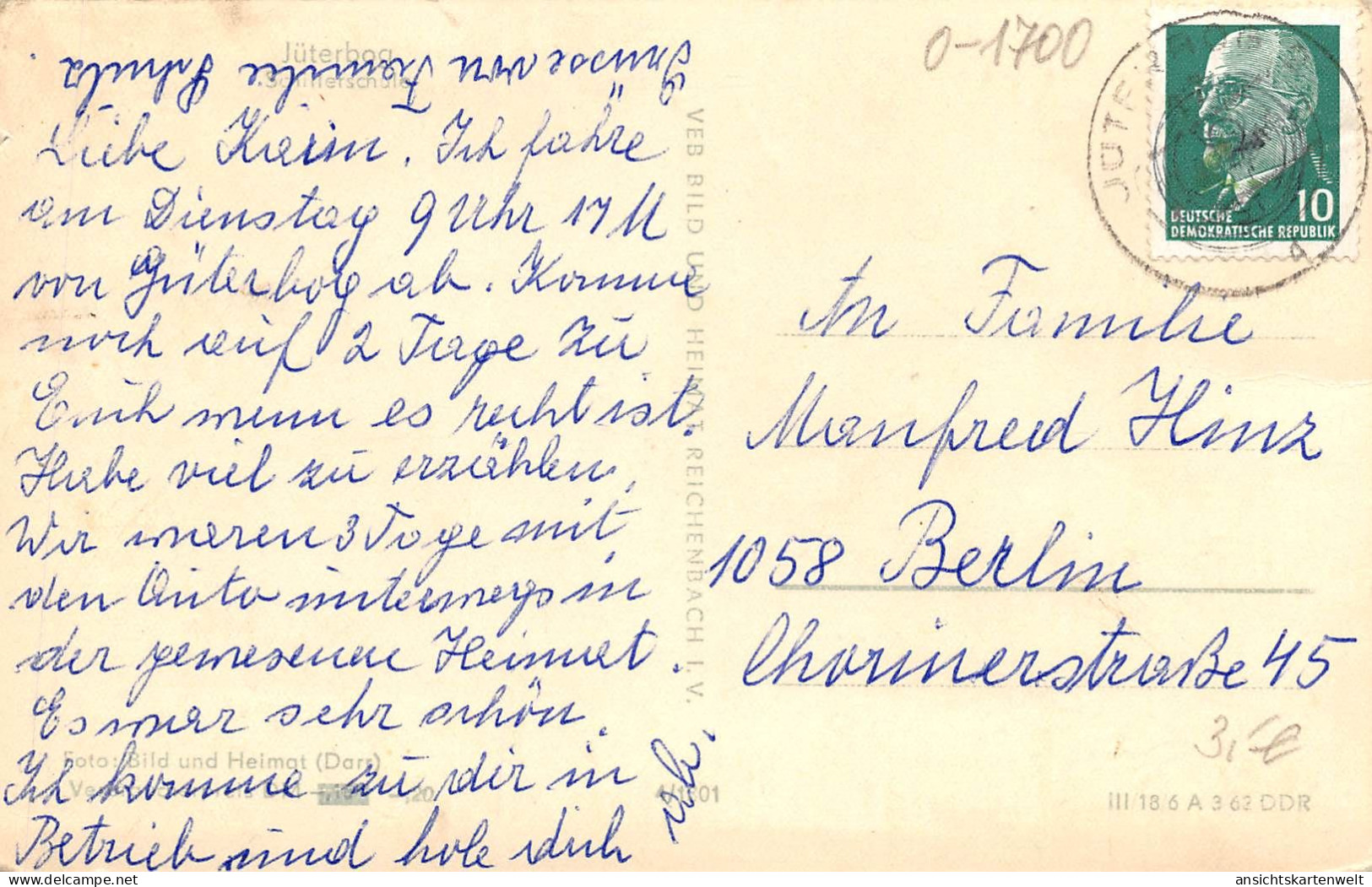 Jüterbog Schillerschule Glca.1960 #168.599 - Other & Unclassified