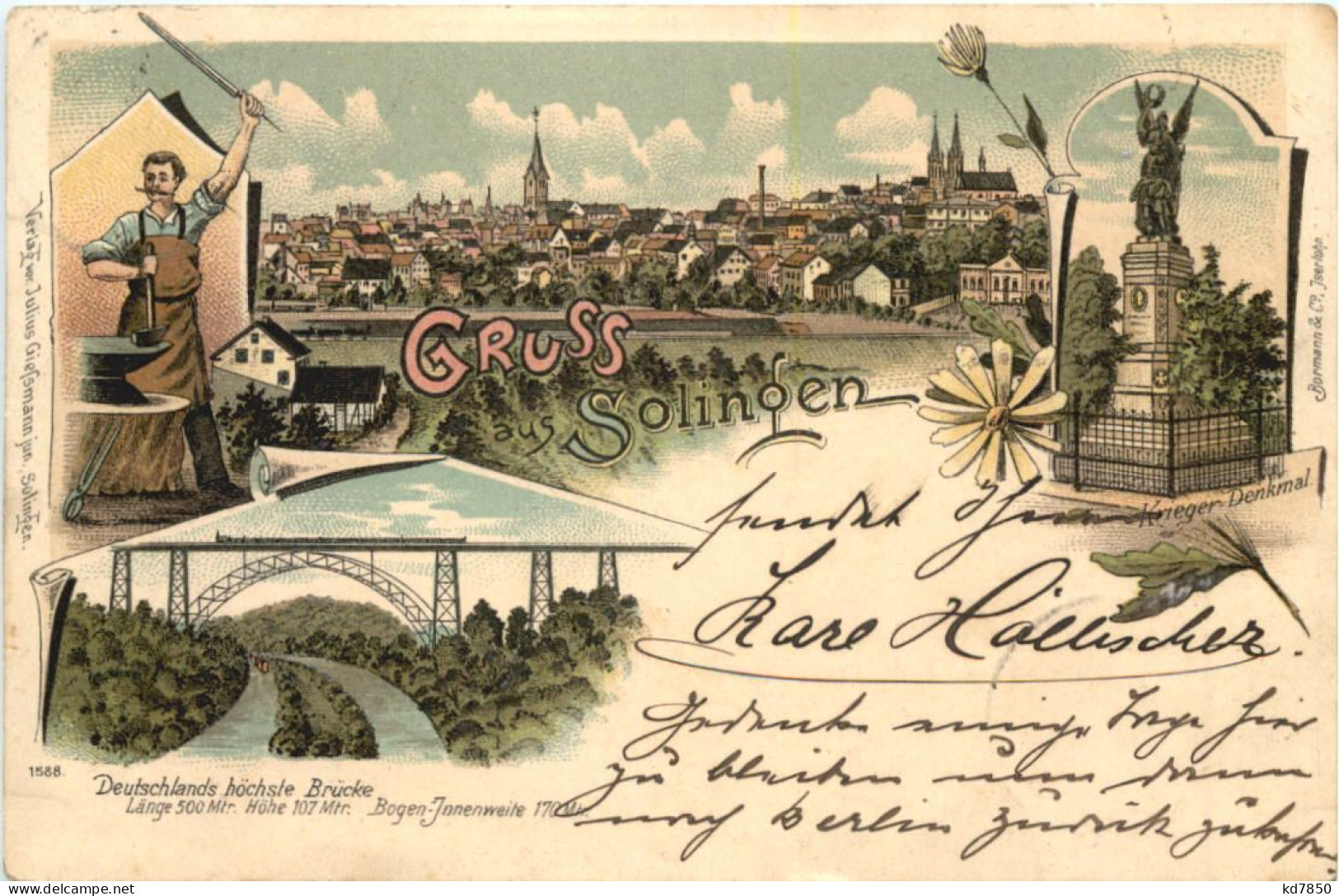 Gruss Aus Solingen - Litho - Solingen