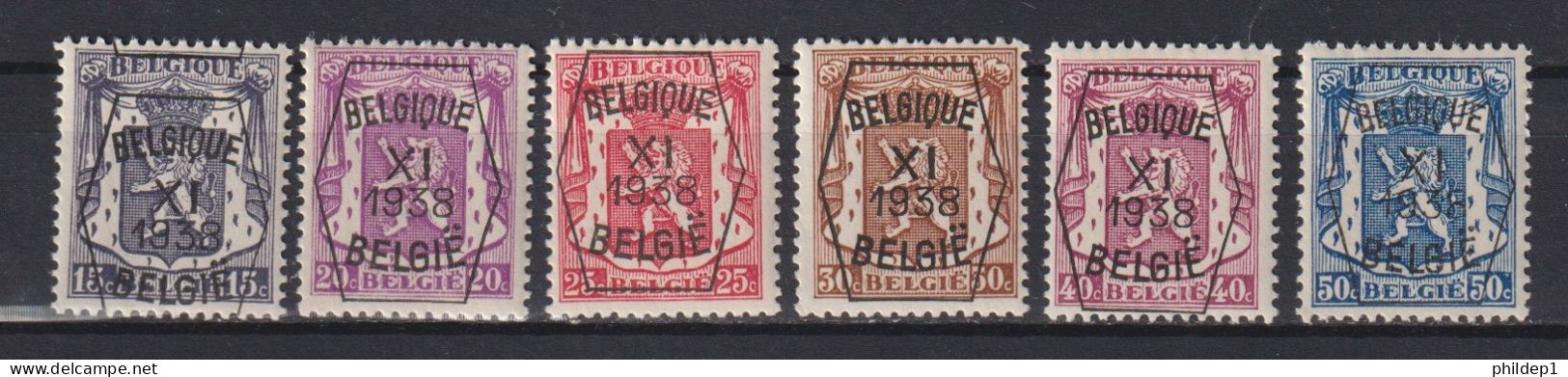 Belgique: COB N° PRE393/98 (série 10) **, MNH, Neuf(s). TTB !!! Voir Le(s) Scan(s) !!! - Typos 1936-51 (Kleines Siegel)