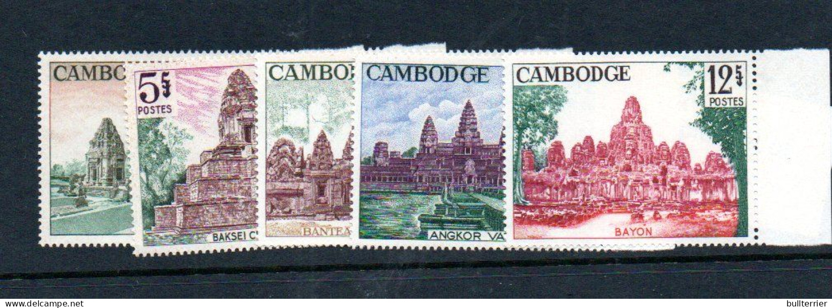 CAMBODIA - 1966 - TEMPLES SET OF 6  MINT NEVER HINGED - Cambogia