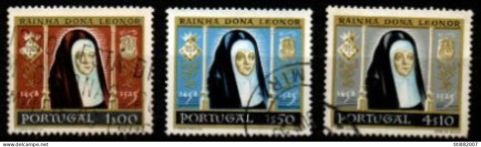 PORTUGAL  -   1958.  Y&T N° 853 - 854 -856 Oblitérés.  Reine Dona Léonor - Oblitérés
