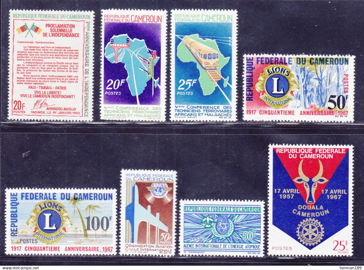 CAMEROUN N°  433, 434 à 440 ** MNH Neufs Sans Charnière, TB (D2330) Sujets Divers - 1967 - Cameroun (1960-...)