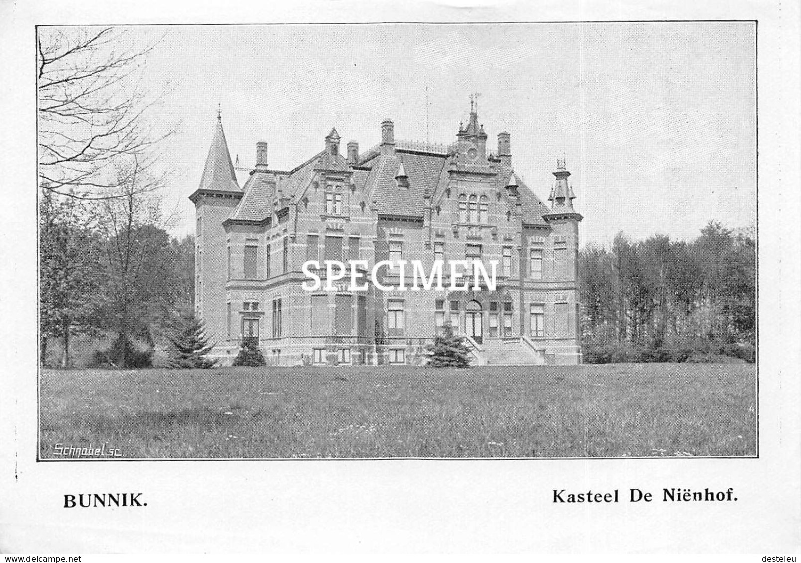 Prent - Kasteel De Niënhof - Bunnik  - 8.5x12.5 Cm - Sonstige & Ohne Zuordnung