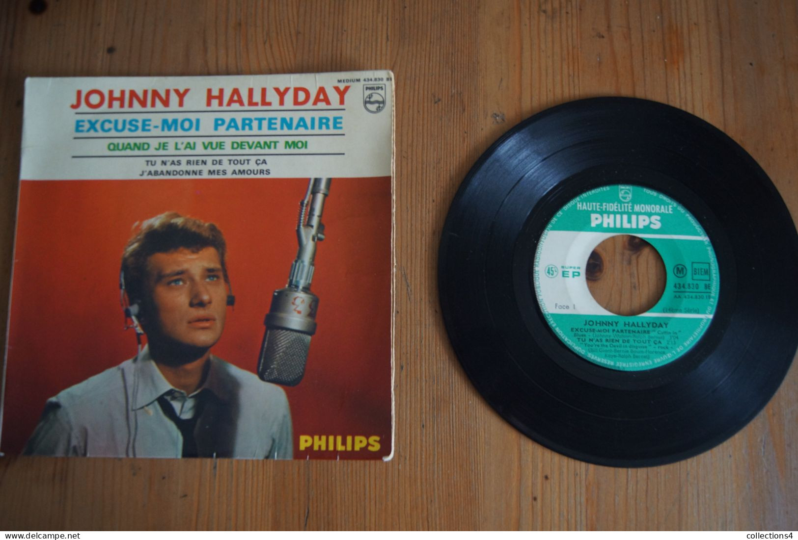 JOHNNY HALLYDAY EXCUSE MOI PARTENAIRE EP 1965 VARIANTE  BEATLES - 45 T - Maxi-Single
