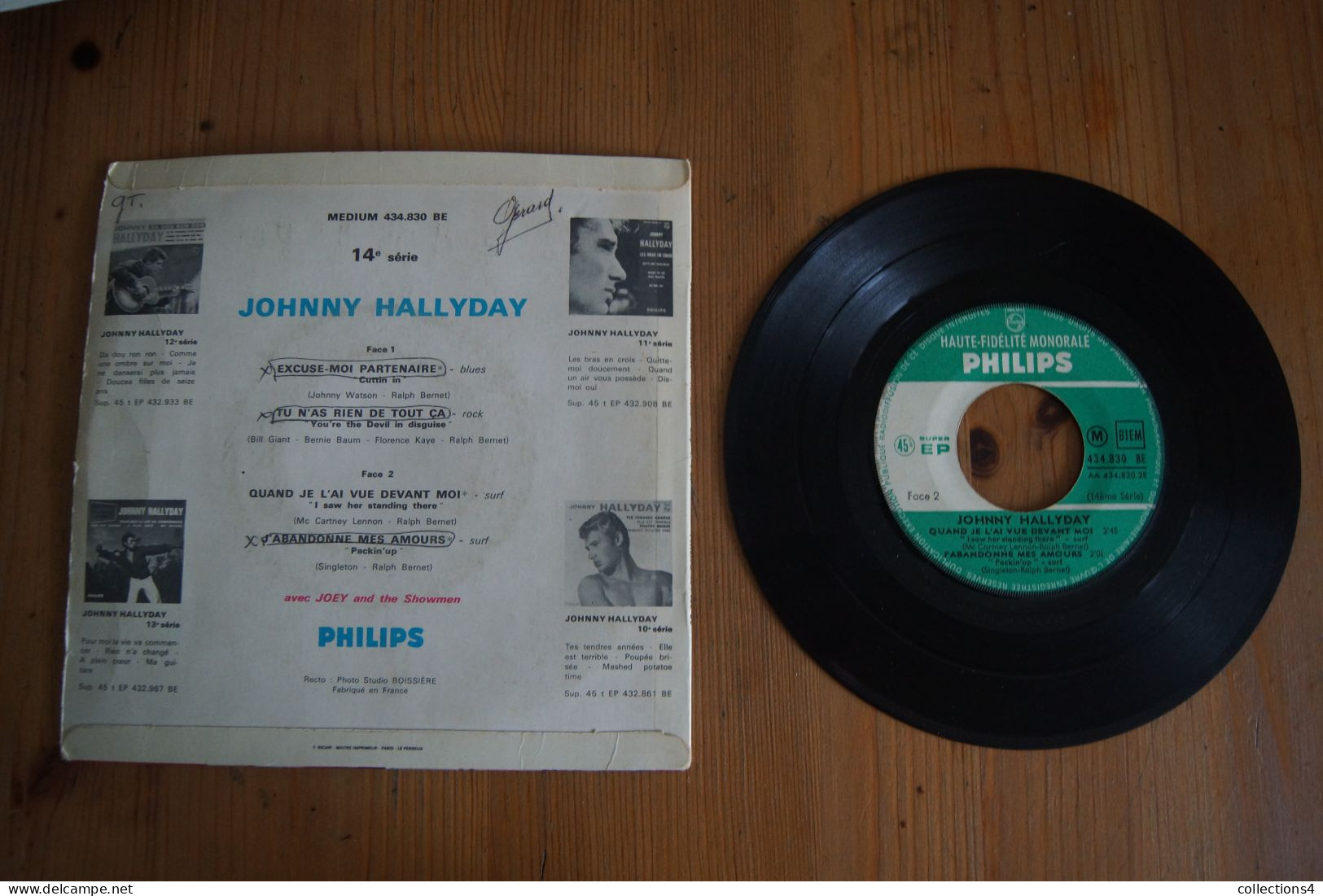 JOHNNY HALLYDAY EXCUSE MOI PARTENAIRE EP 1965 VARIANTE  BEATLES - 45 T - Maxi-Single