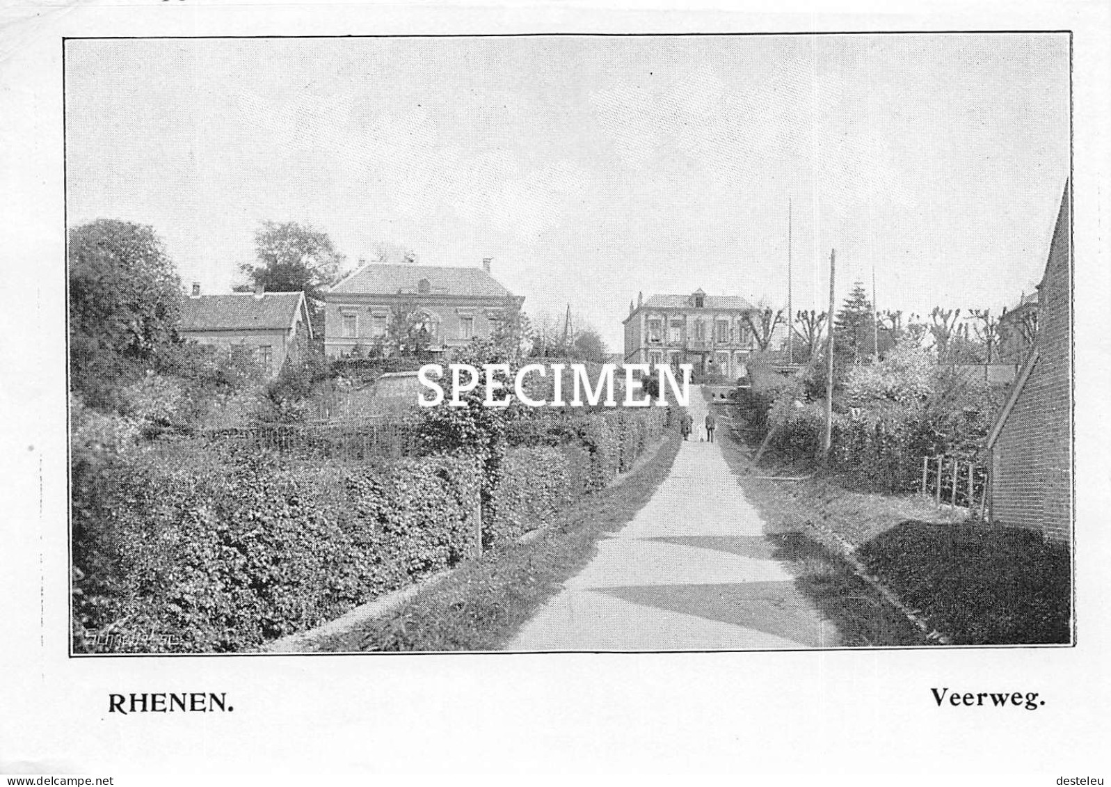 Prent - Veerweg - Rhenen   - 8.5x12.5 Cm - Rhenen