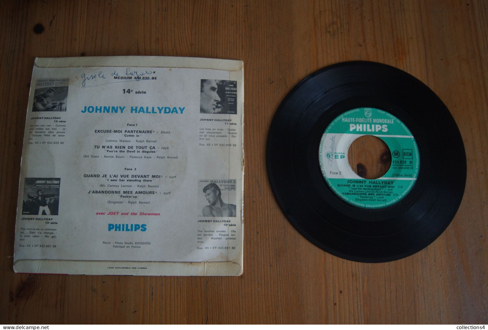 JOHNNY HALLYDAY EXCUSE MOI PARTENAIRE EP 1965 VARIANTE  BEATLES - 45 T - Maxi-Single