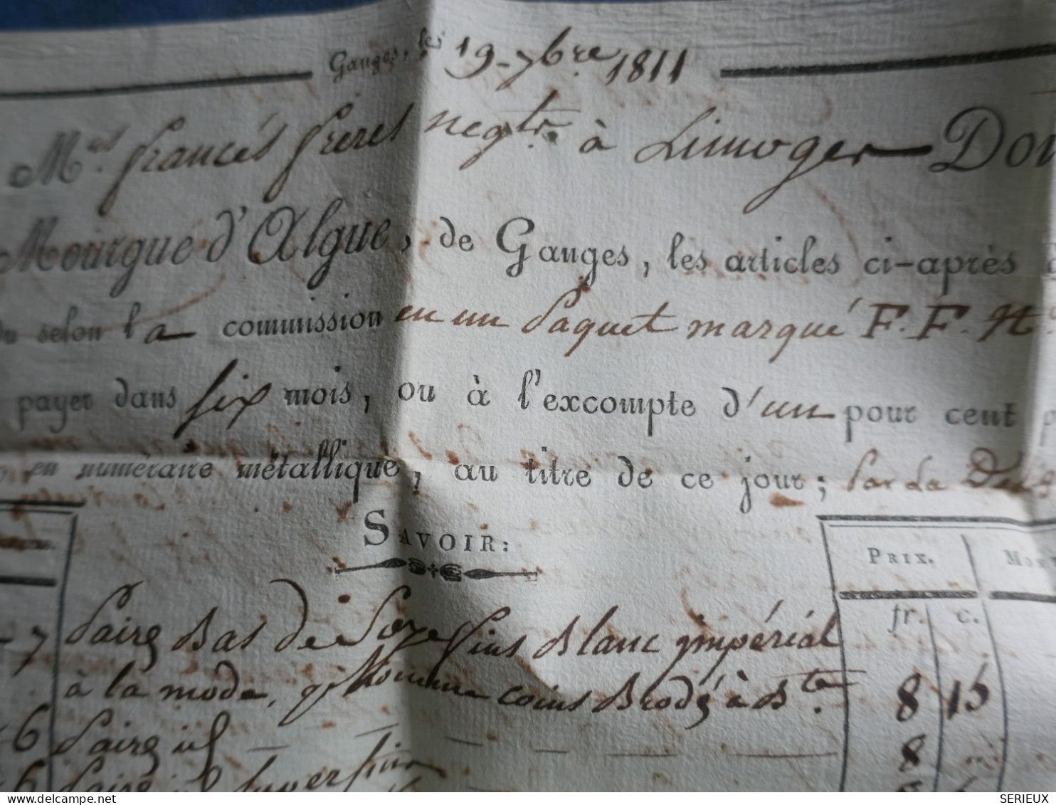 DO19 FRANCE  LETTRE RARE   1826 PETIT BUREAU GANGES A LIMOGES +AFF. INTERESSANT++ - 1801-1848: Precursors XIX