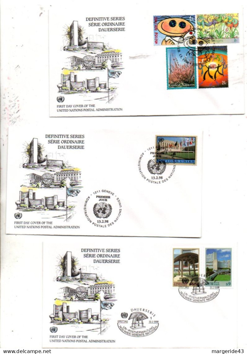 NATIONS UNIES LOT DE 25 FDC - Vrac (max 999 Timbres)