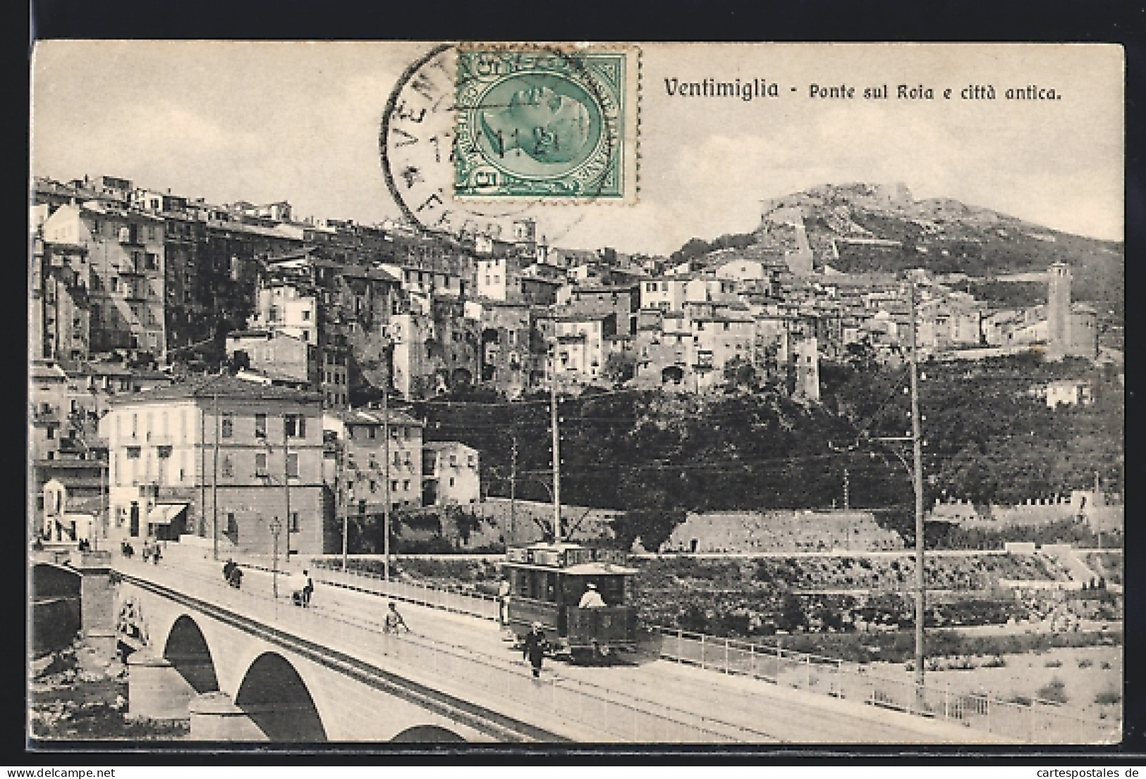 AK Ventimiglia, Ponte Sul Roia E Città Antica, Tram, Strassenbahn  - Tramways