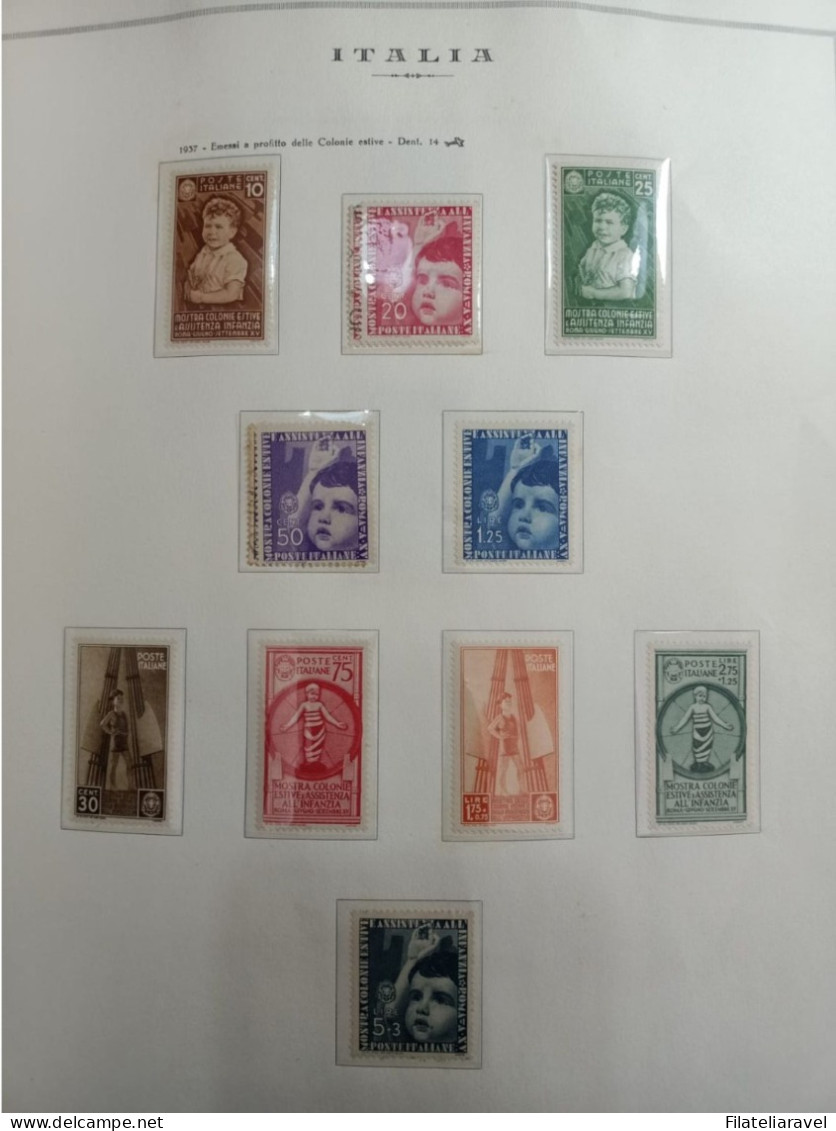 REGNO Collezione montata in album Marini Dal 1863 al 1941 ( mista nuovi e usati ) molte spezzature