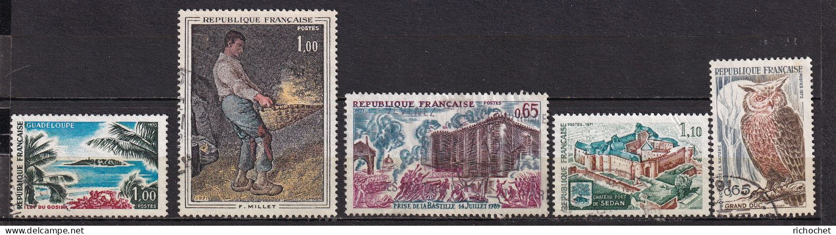 France  1646 + 1672 + 1680 + 1686 + 1694 ° - Used Stamps