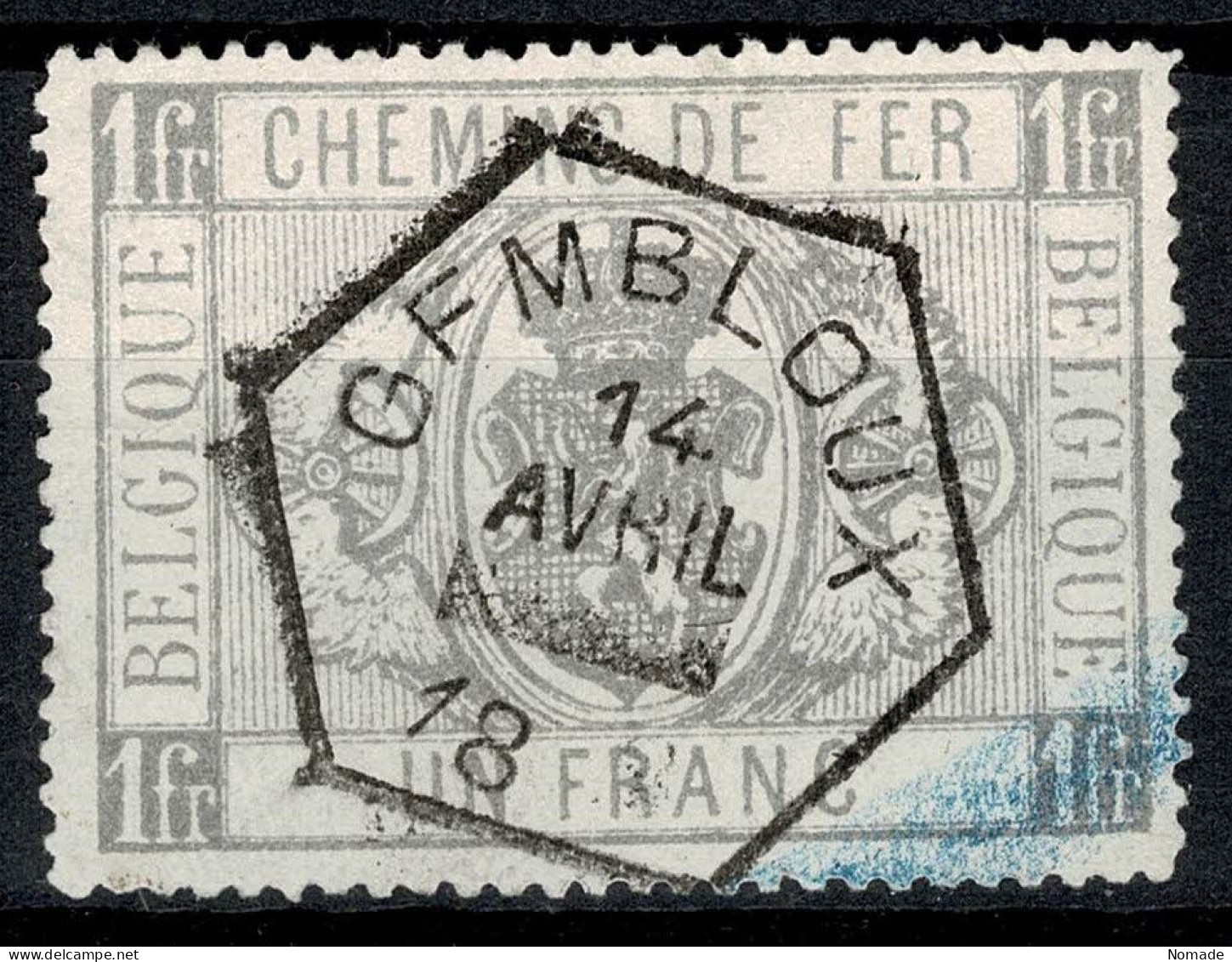 Belgique 1882 COB TR 6 Belle Oblitération GEMBLOUX (centrale - Concours) - Gebraucht