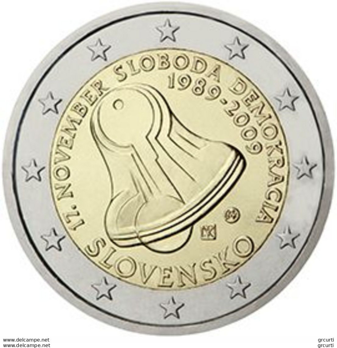 Slovacchia - 2 Euro 2009 - 20º Rivoluzione Di Velluto - KM# 106 - Rotolino 25 Monete - Rolls