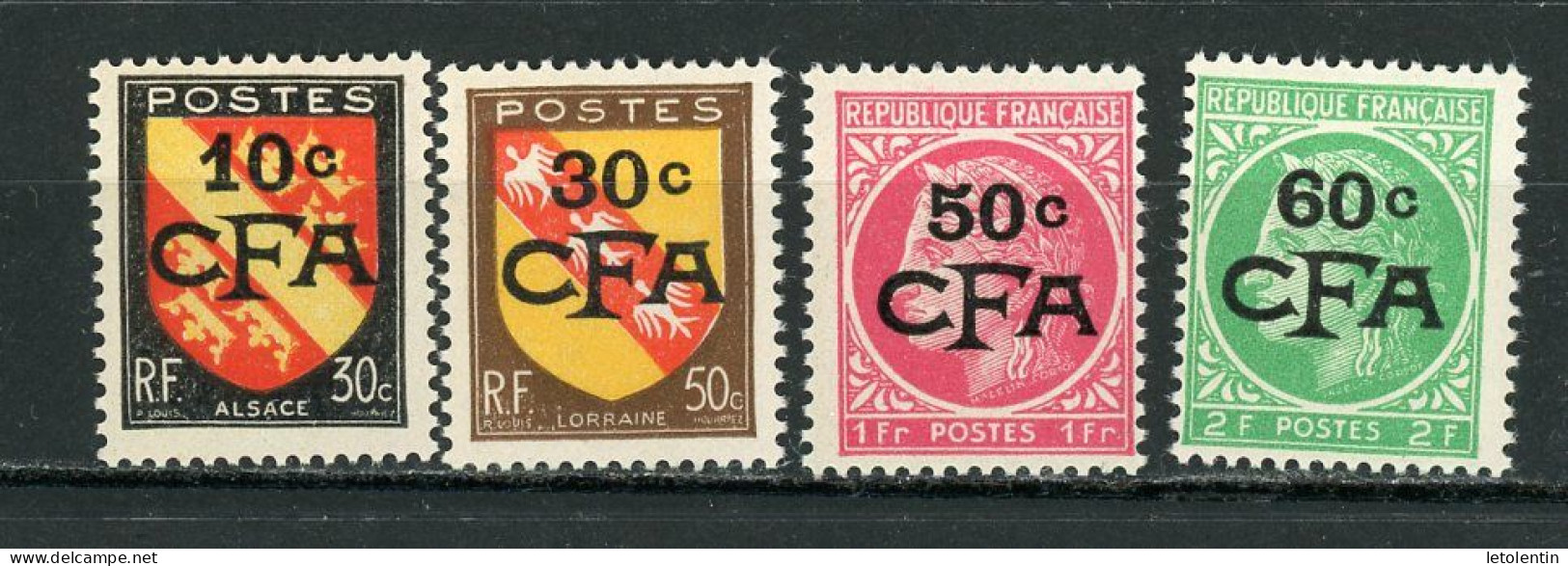 FRANCE SURCHARGÉ CFA -   - DIVERS - N° Yvert 281+283+284+286 ** - Unused Stamps