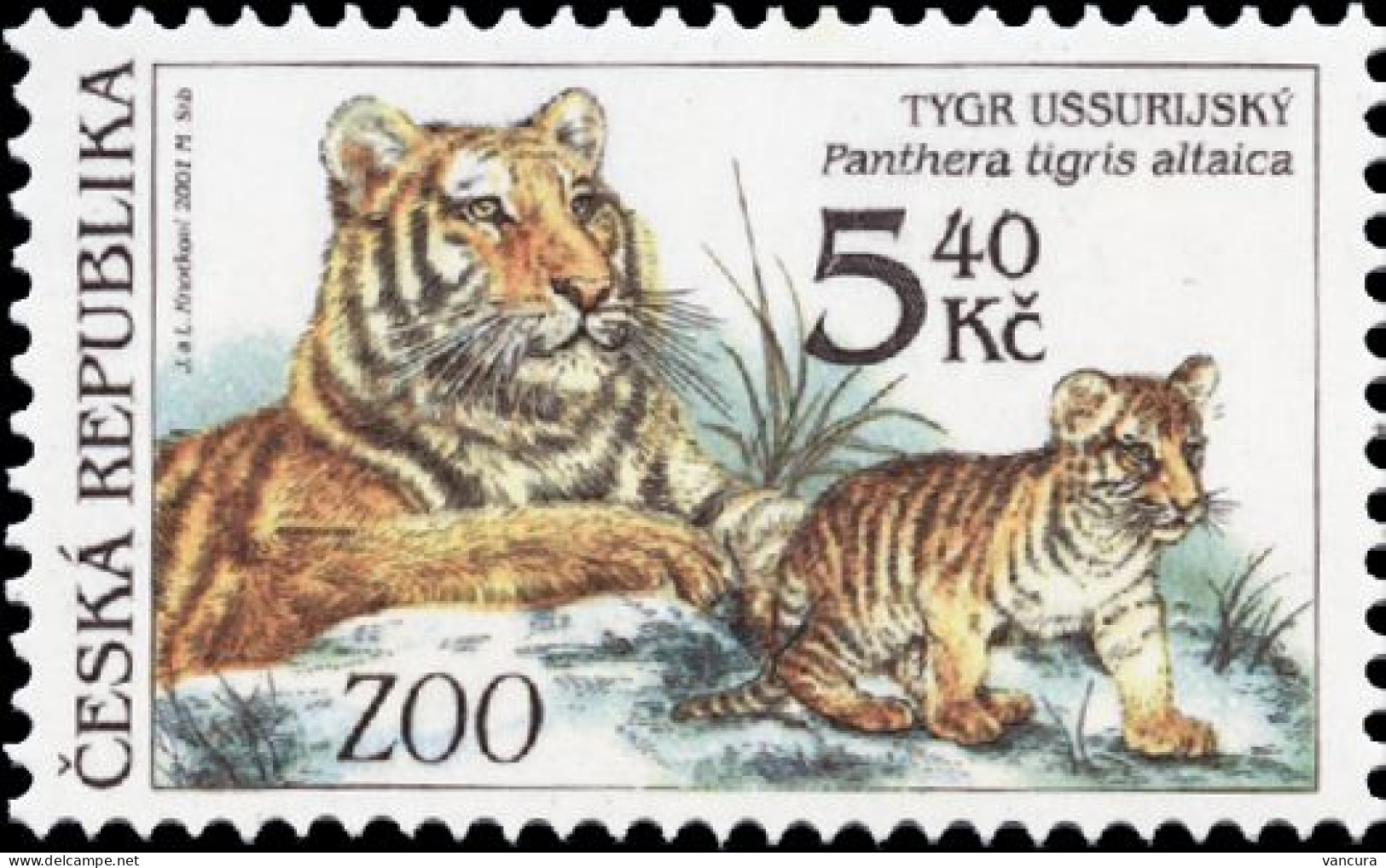 ** 300-3 Czech Republic - ZOO 2001 Orangutan Tiger Fennec Lesser Panda - Andere & Zonder Classificatie