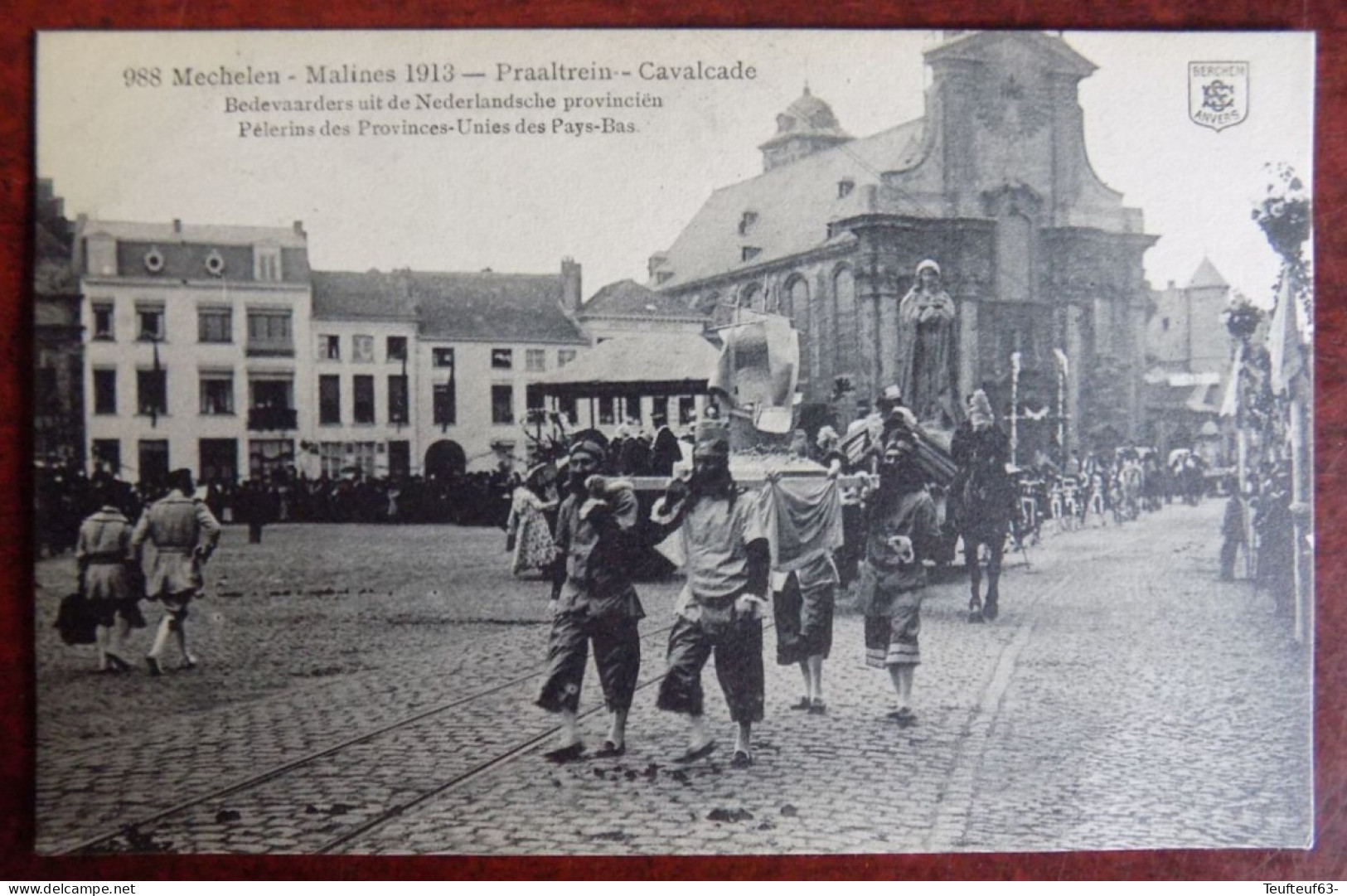 Cpa  Mechelen : Praaltrein - Bedevaarders Uit De Nederlandsche Provinciën - 1913 - Mechelen