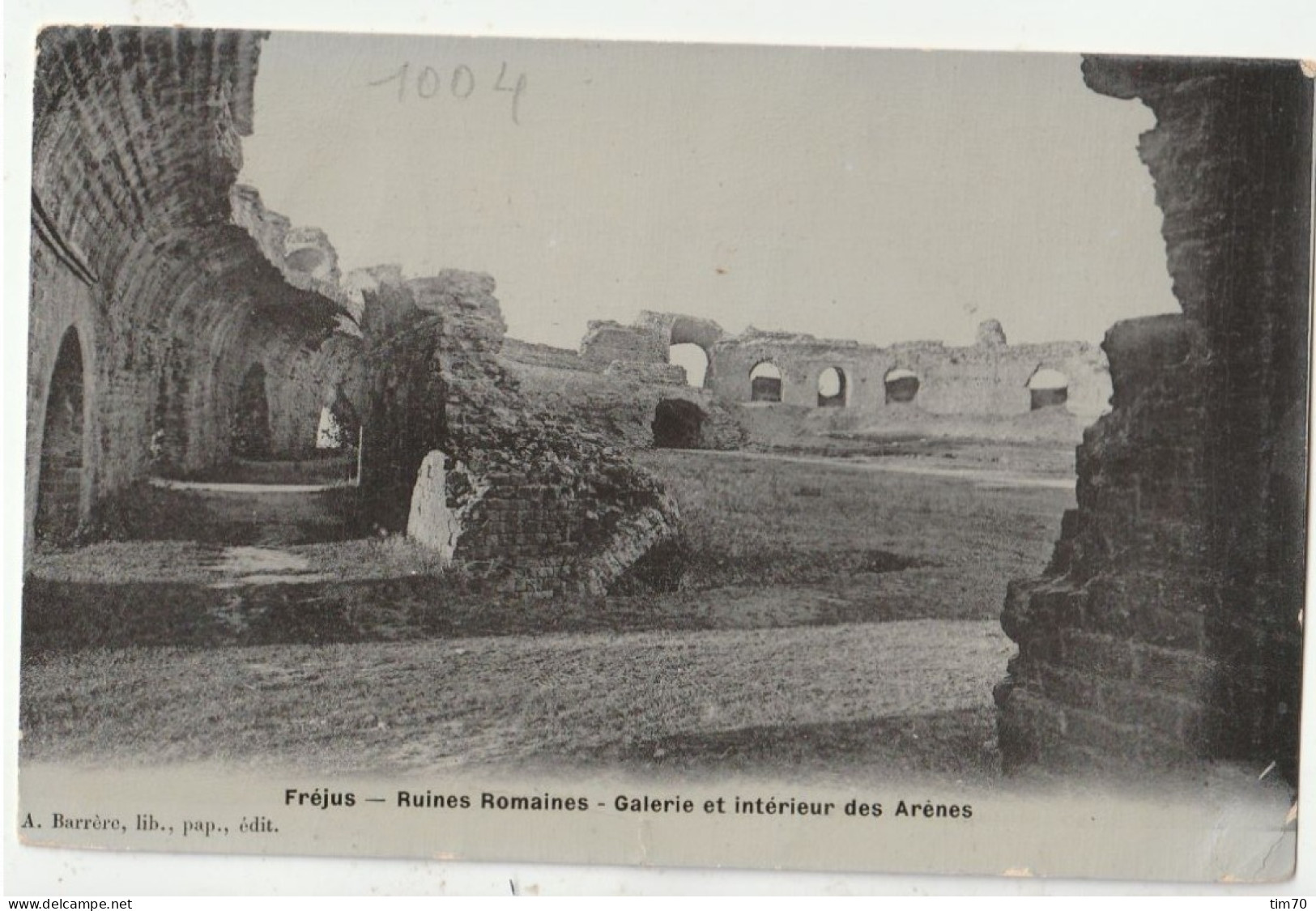 CT   FREJUS    RUINES  ROMAINES   GALERIE   INTERIEUR DES L' ARENES - Frejus