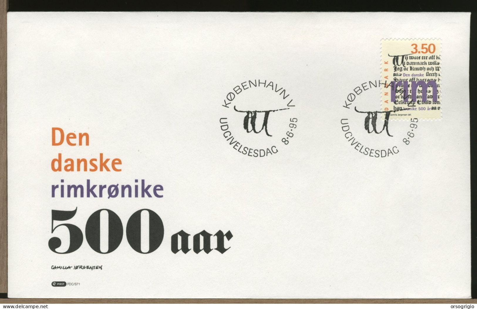 DANIMARCA - DANMARK - FDC 1995   500 Aar - FDC