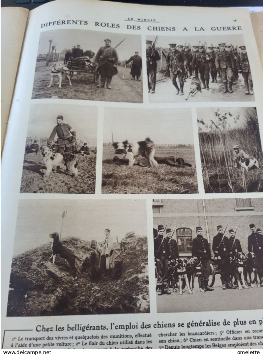 MIROIR 15/MILLERAND/BELLE ILE PRISONNIERS /GALLIPOLI/NIEUPORT/JOFFRE DUBAIL/CHIENS DE GUERRE