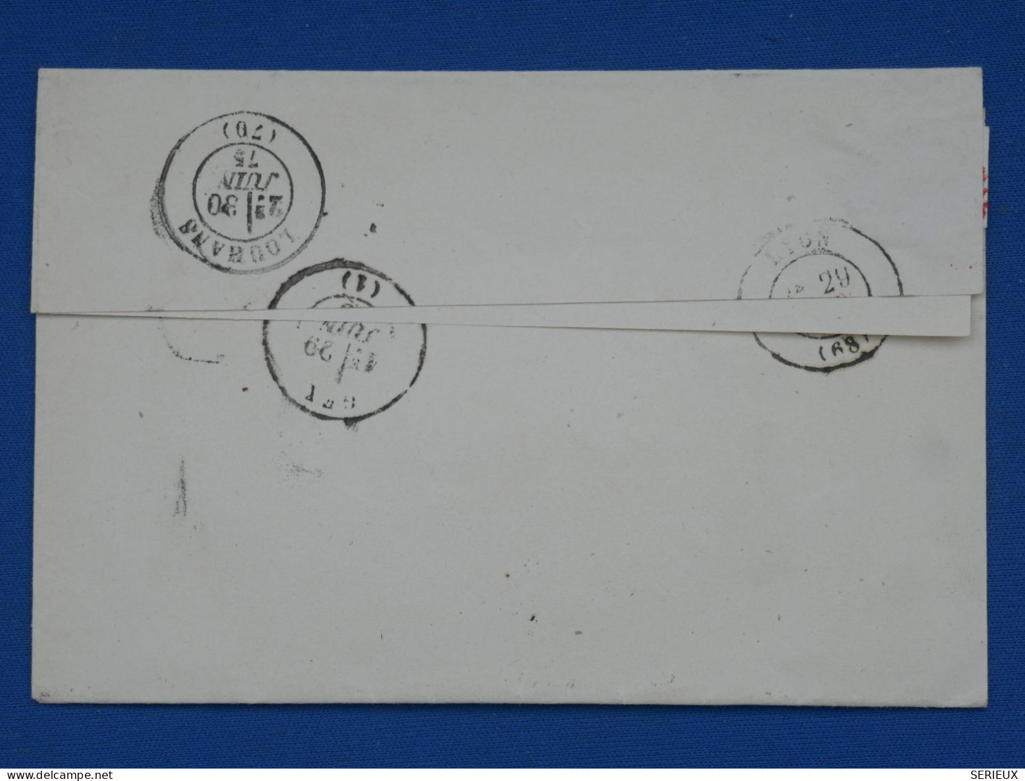 DO19 FRANCE  LETTRE PROCUREUR REPUBLIQUE   1875 PETIT BUREAU  GEX A LOUHANS  +AFF. INTERESSANT++ - 1849-1876: Période Classique