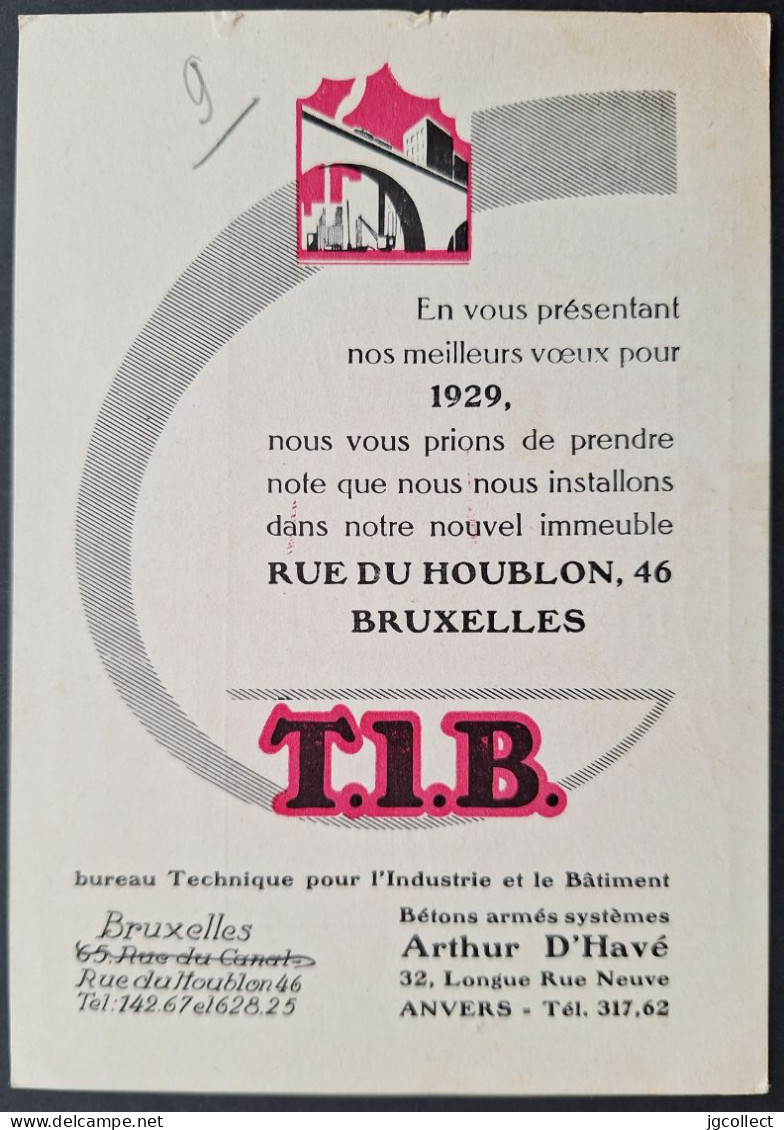 Typo [273] (BRUXELLES 1929 BRUSSEL) - Bureau T.I.B. - Typografisch 1922-31 (Houyoux)