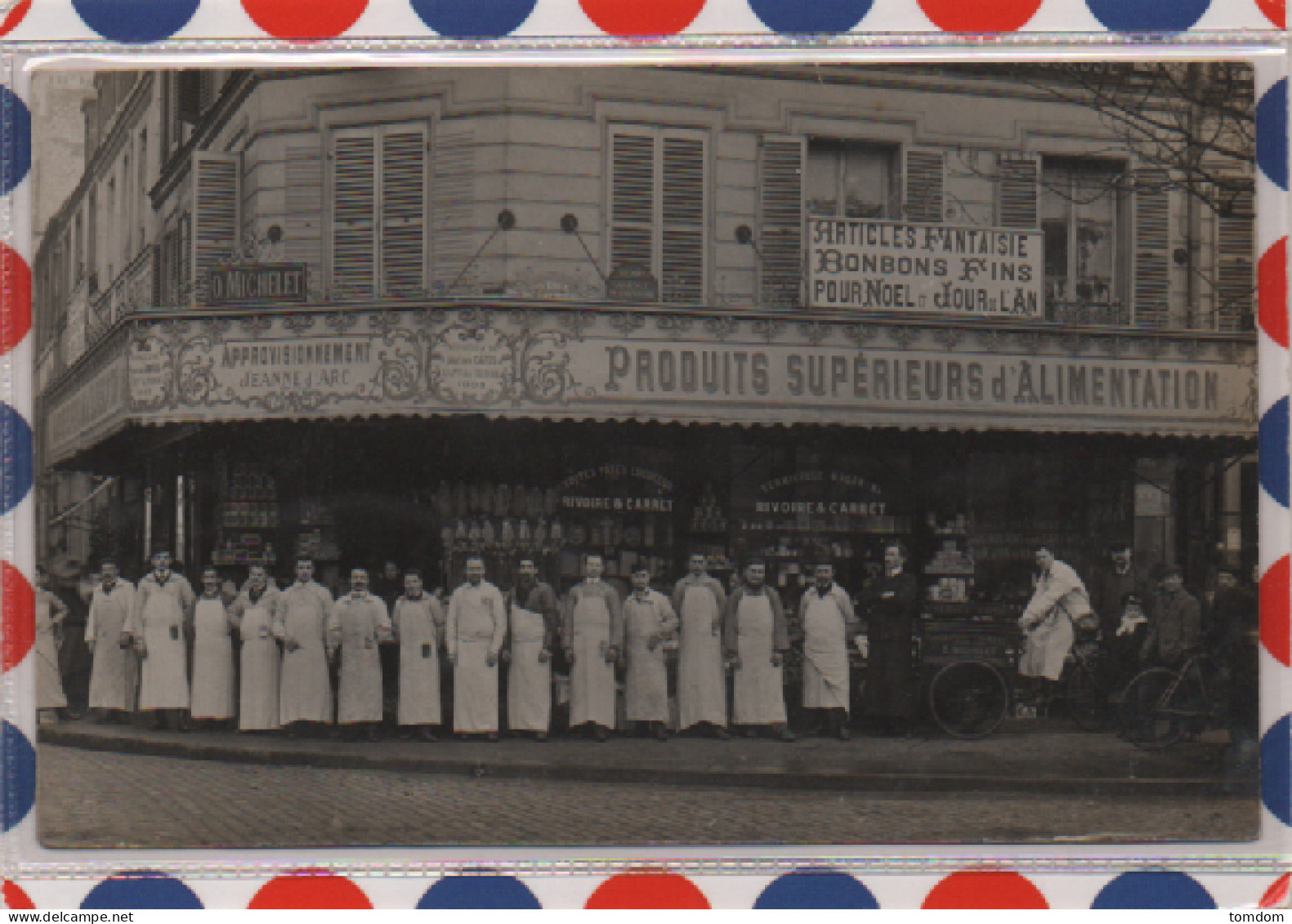 Paris (XIXe) Carte Photo- O.Michelet-produits Supérieurs D'alimentation (Angle Ave Laumière/Rue De Meaux) - Arrondissement: 19