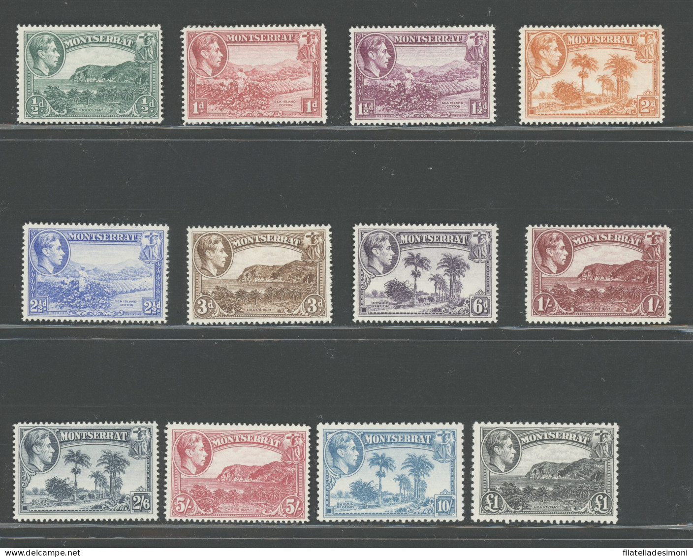 1938-48 Montserrat, Stanley Gibbons N. 101-12 - Serie Di 12 Valori - MNH** - Otros & Sin Clasificación