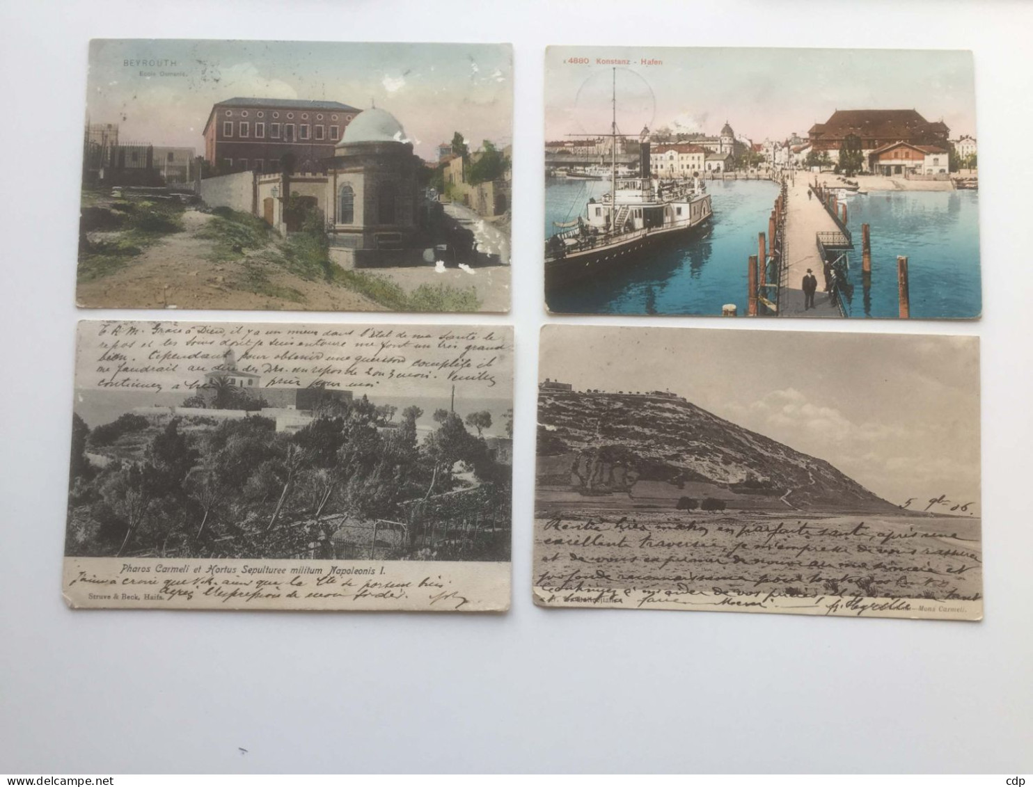 Lot 4 Cpa Vers Révérente Tournai 1906 à 1910   Beyrouth-haifa... - Non Classés