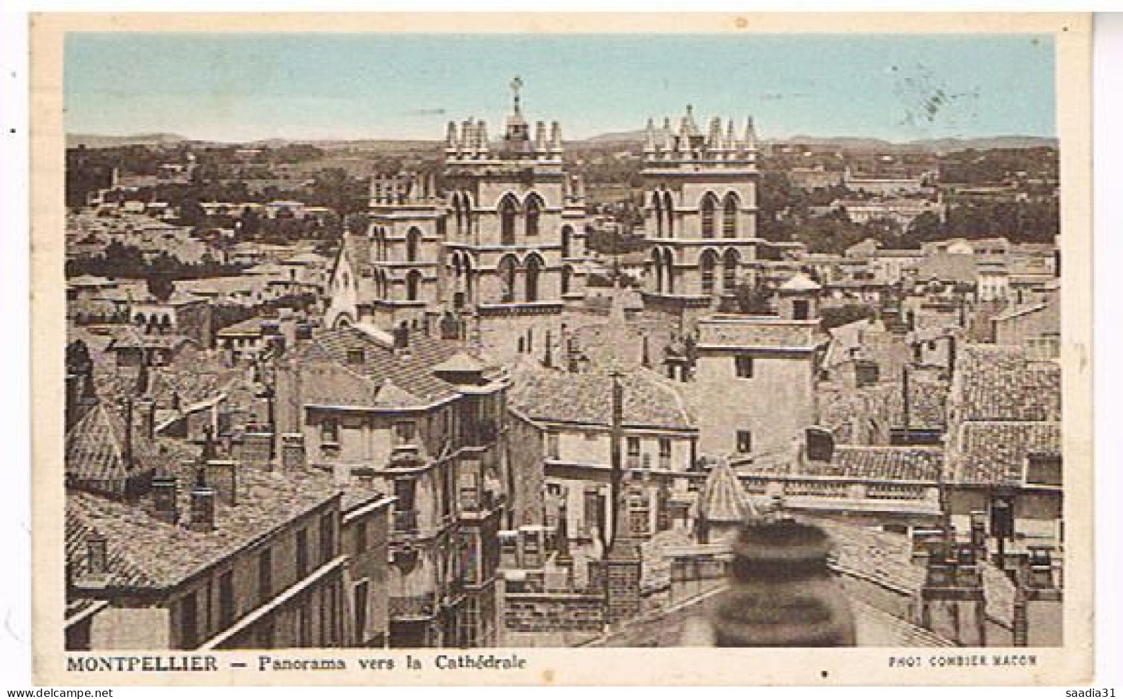 34  MONTPELLIER PANORAMA VERS LA CATHEDRALE  1937 - Montpellier