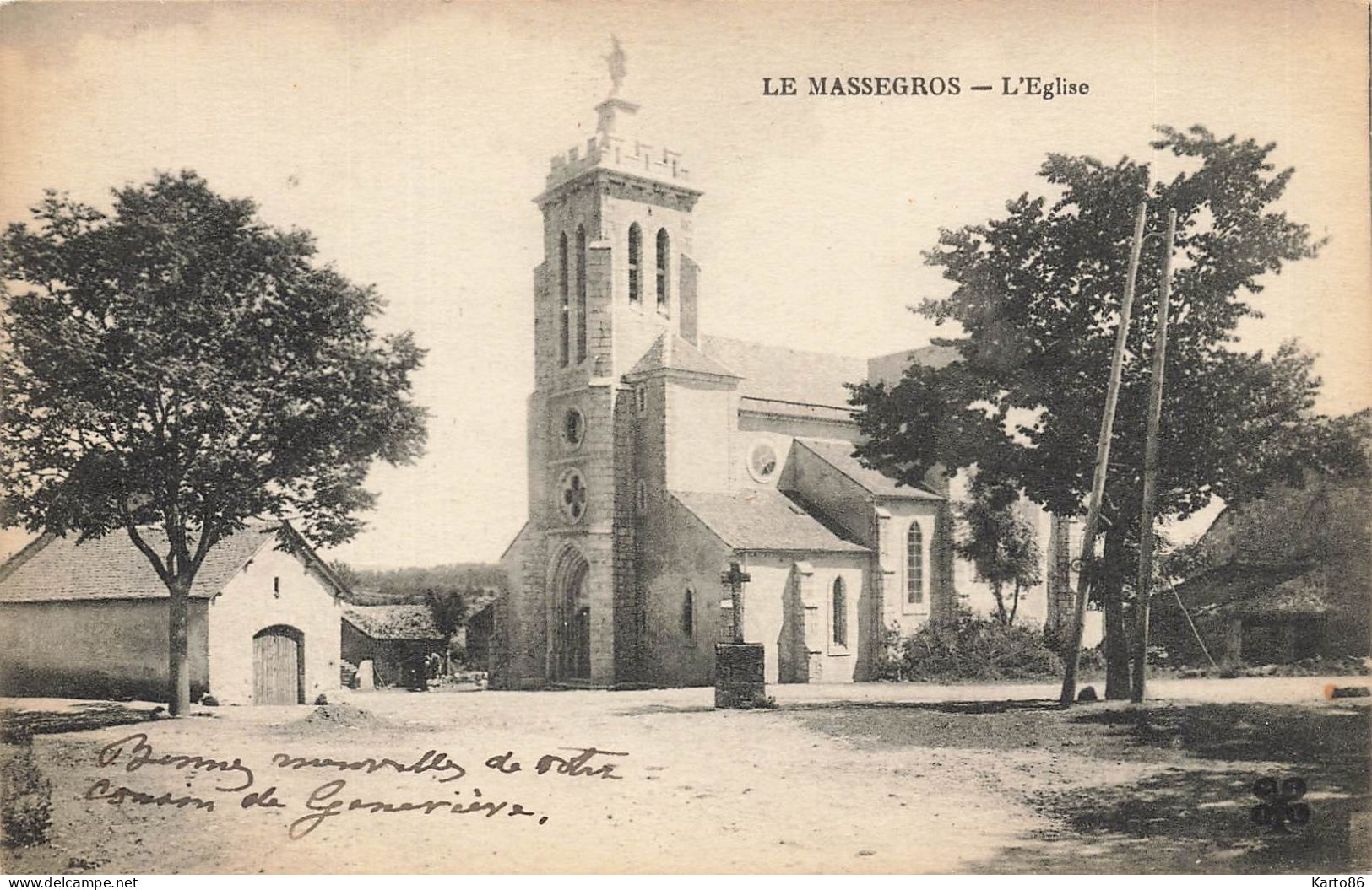 Le Massegros * La Place De L'église - Autres & Non Classés