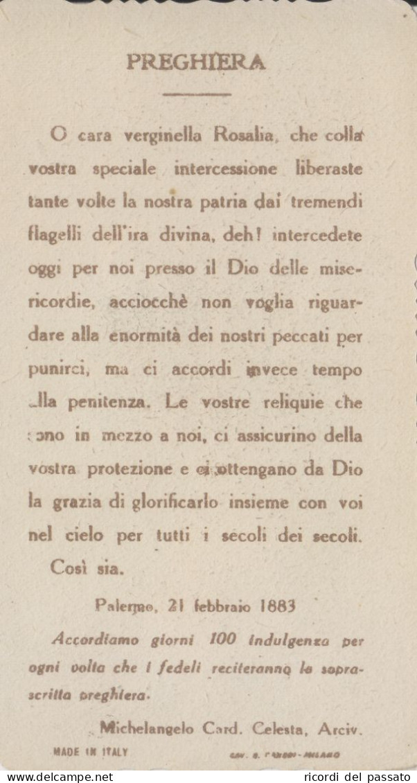 Santino Fustellato Ricordo 50°sacerdozio Mons.giuseppe Lo Cascio - Ventimiglia Di Sicilia 1893 - 1943 - Images Religieuses