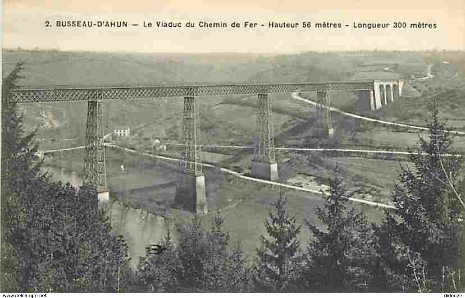 23 - Busseau D'Ahun - Le Viaduc Du Chemin De Fer - CPA - Voir Scans Recto-Verso - Andere & Zonder Classificatie