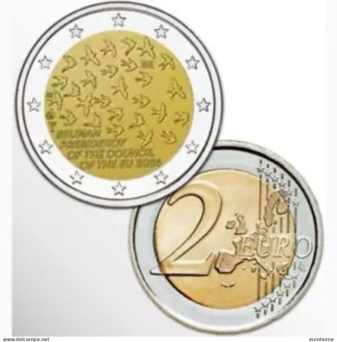 Belgie 2024  2 Euro Commemo  UNC Uit De CC - UNC Du CC     "Europees Voorzitterschap - Présidence Europe" !! - België