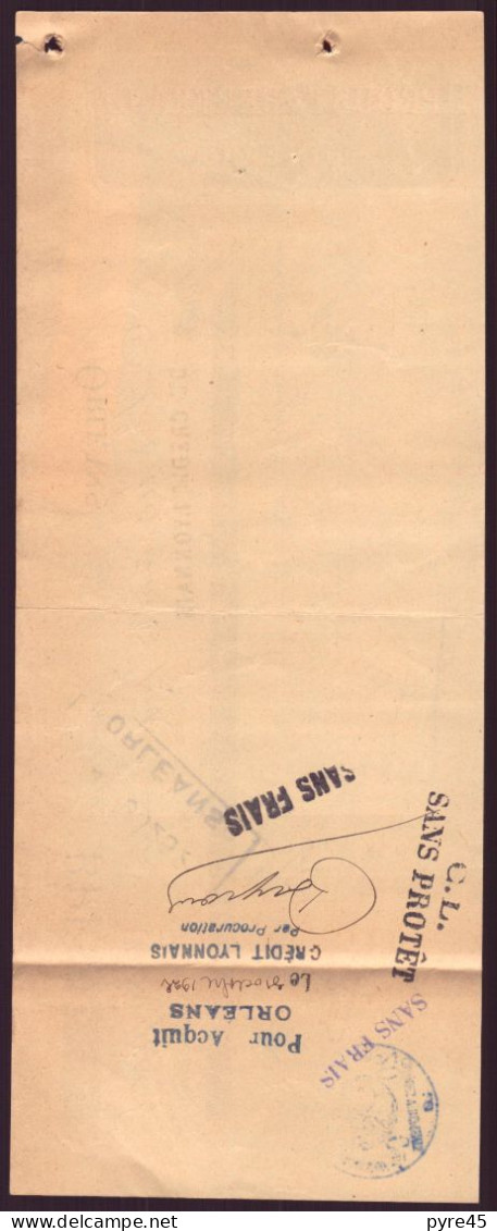 CHEQUE DU 22 / 10 / 1922 PROUST BERTRAND A ORLEANS - Chèques & Chèques De Voyage