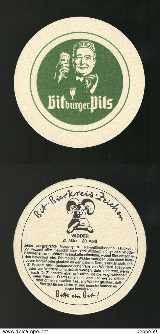 Sotto-boccale O Sottobicchiere - BITburger Pils 1 - Birra - Bier - Beer Mats - Sous Bocks - Bierdeckel - Pils - Beer - Beer Mats