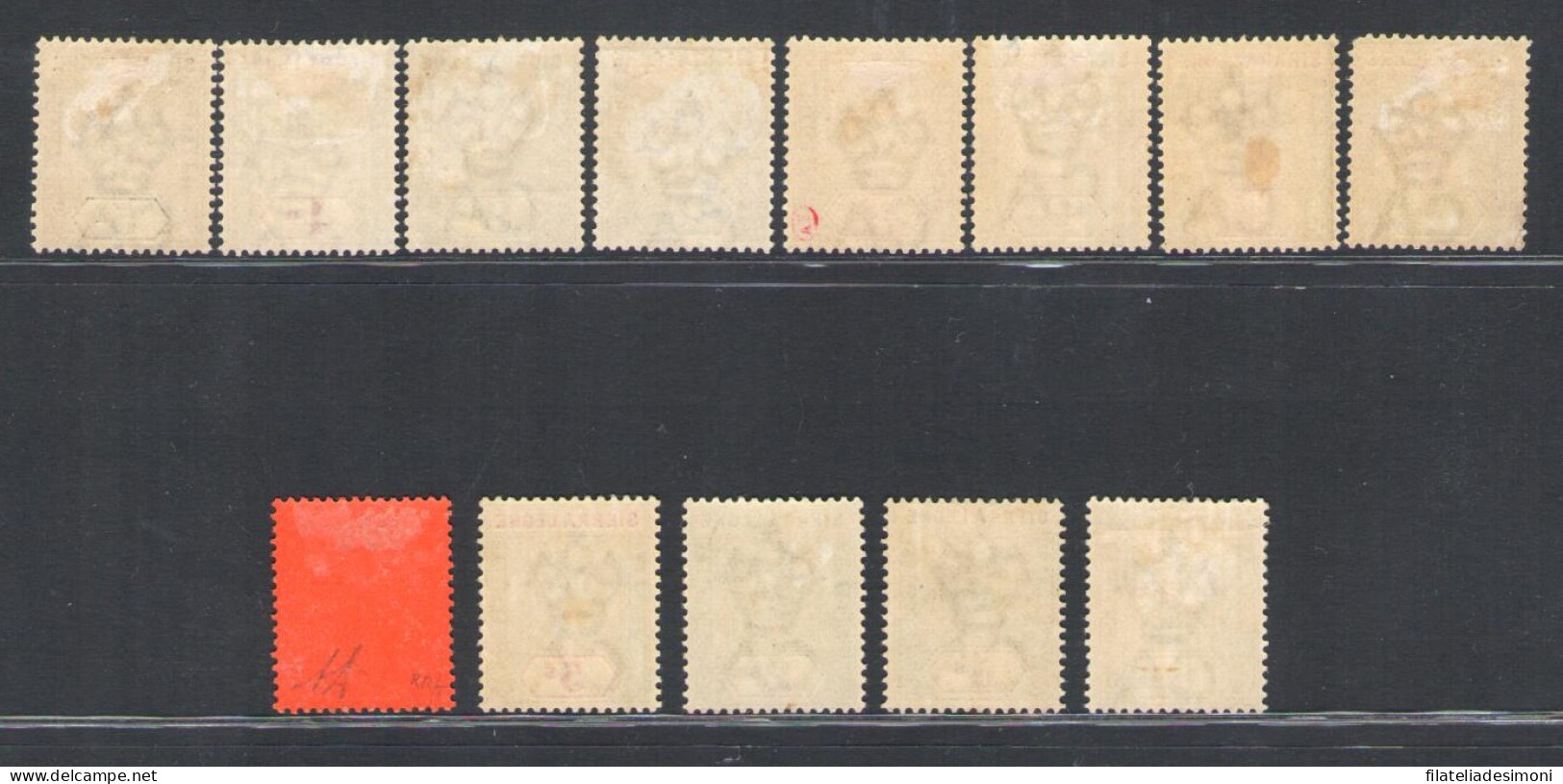 1896-97 Sierra Leone - Stanley Gibbons N. 41/53 - MH* - Other & Unclassified