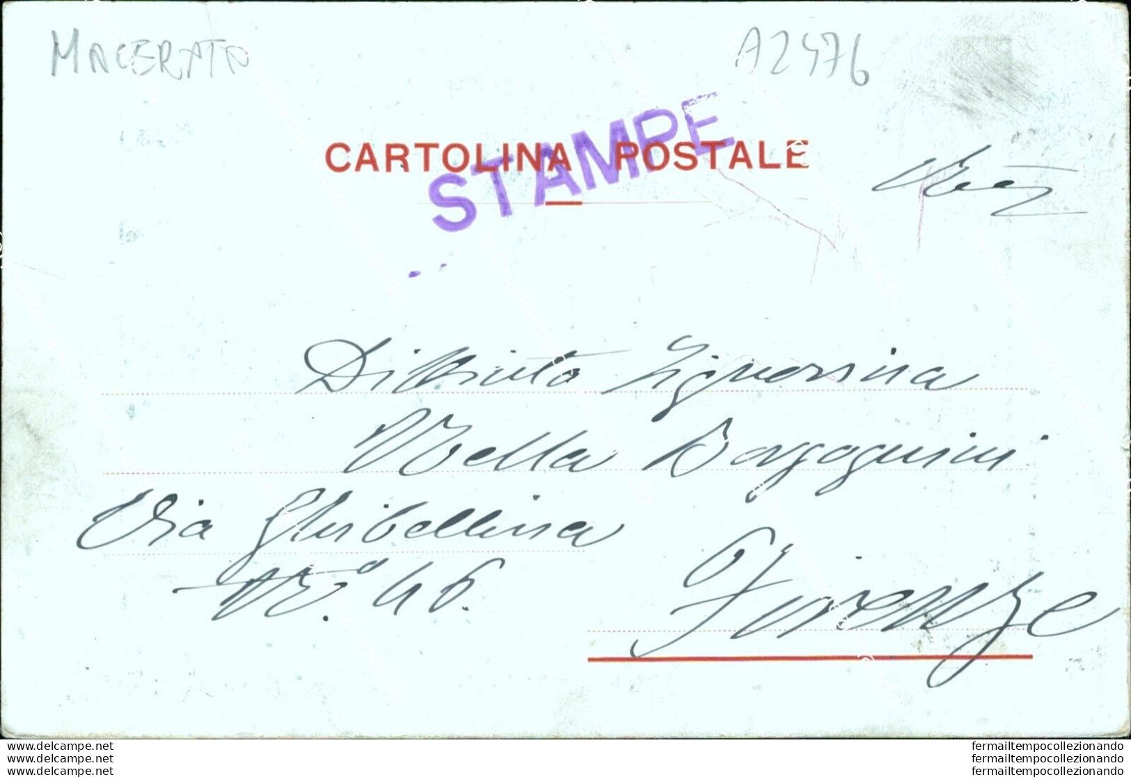 Az476 Cartolina Cingoli Viali Umberto I Inizio 900 Macerata Marche Inizio 900 - Macerata