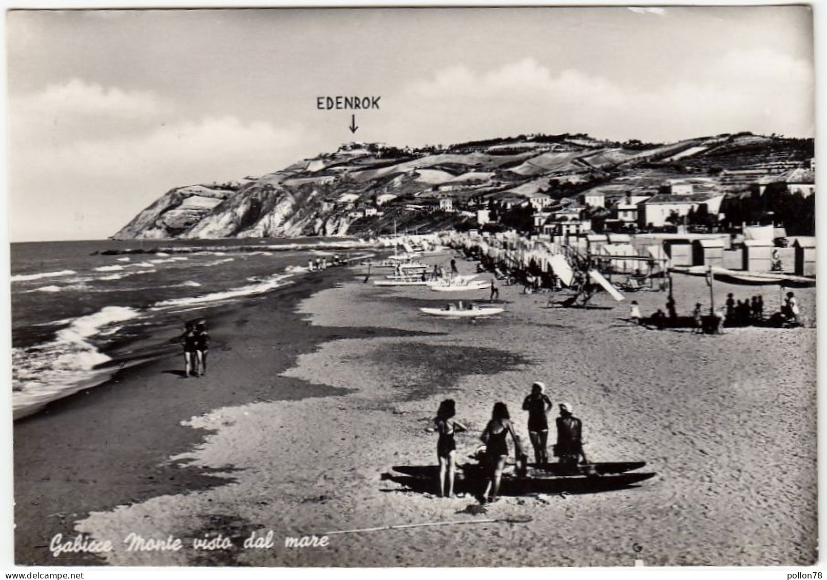 GABICCE MONTE VISTO DAL MARE - PESARO URBINO - 1951 - Pesaro