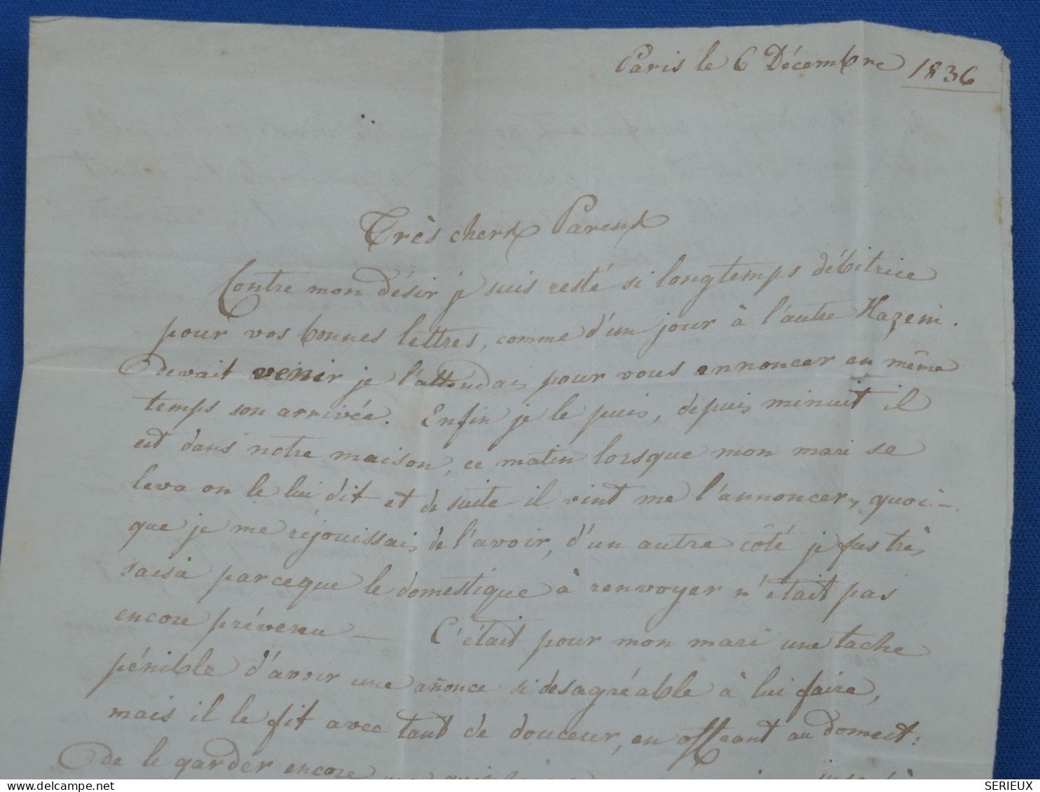 DP2 FRANCE  LETTRE RR CHAMBRE DES PAIRS PARIS   1836  A SCHIRMECK ++AFF. INTERESSANT++ - 1801-1848: Précurseurs XIX