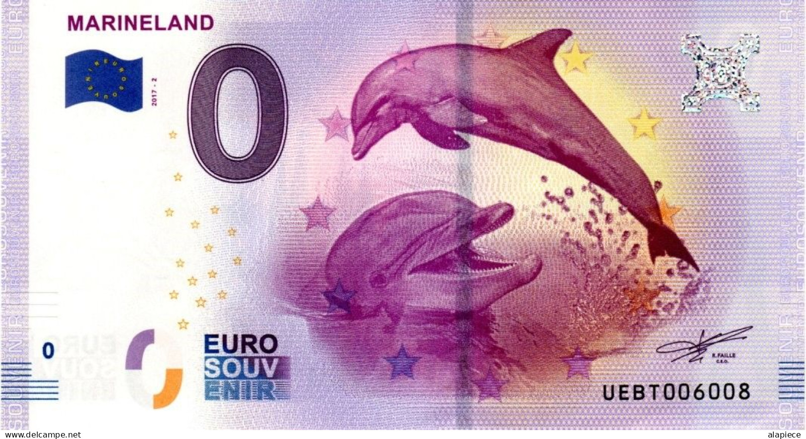 Billet Touristique - 0 Euro - France - Marineland (2017-2) - Essais Privés / Non-officiels