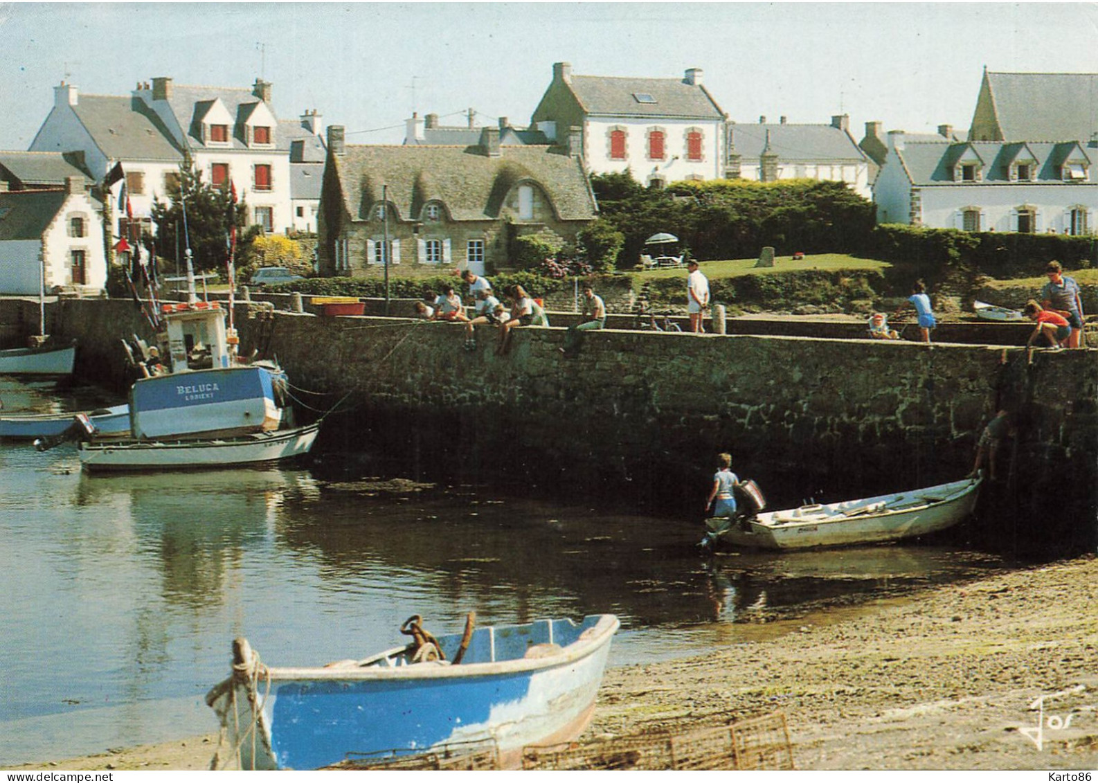 Belz St Cado , Près étel * Petit Port * Bateaux Pêche * Villageois - Etel