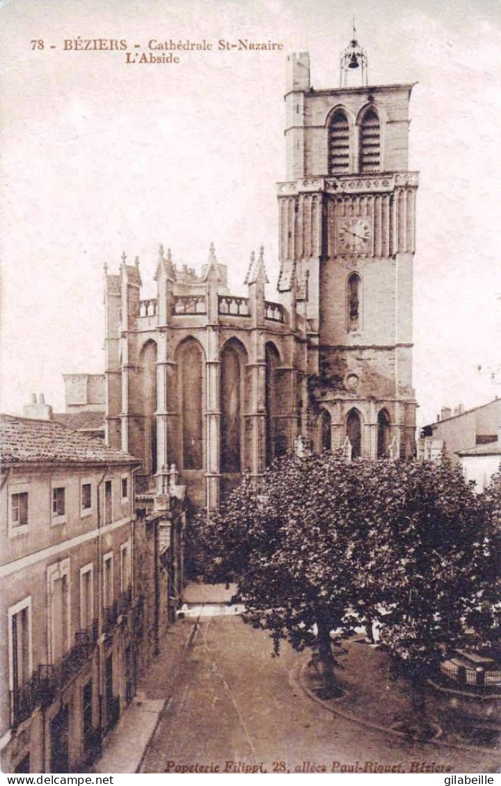 34 - Herault -   BEZIERS -  Cathedrale Saint Nazaire - L Abside - Beziers