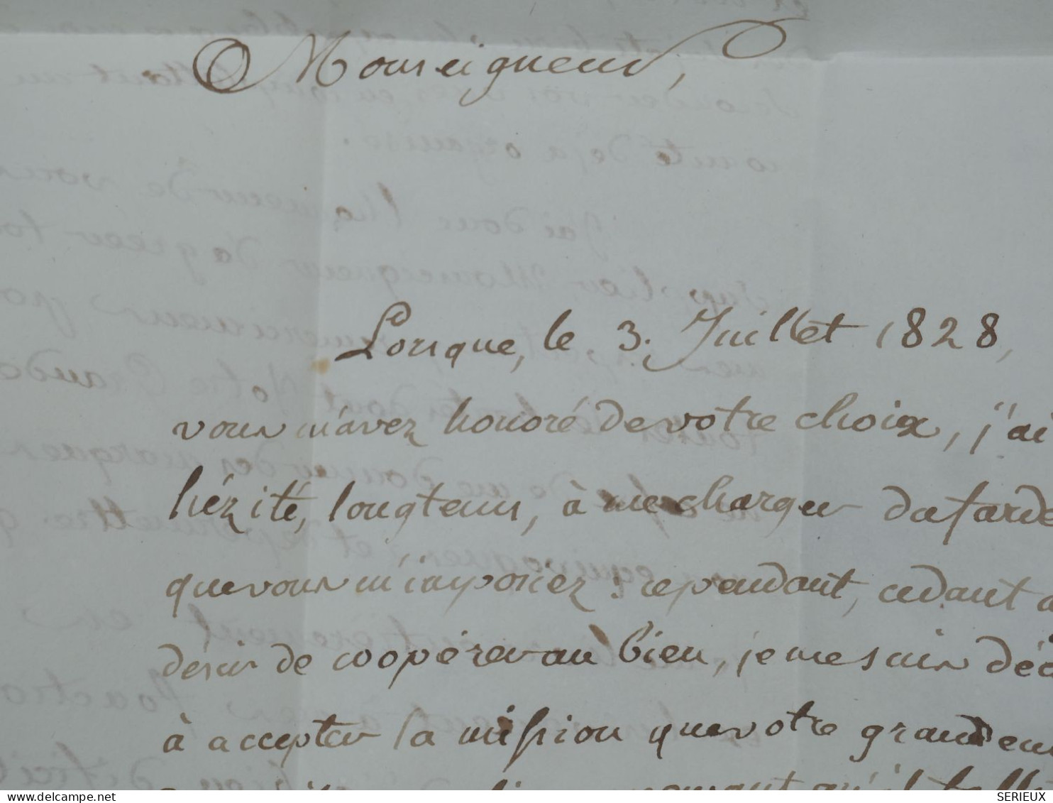 DP2 FRANCE  LETTRE RR PORT PAYé   1830 PETIT BUREAU COULOMMIERS +A M. L EVEQUE +AFF. INTERESSANT++ - 1801-1848: Voorlopers XIX